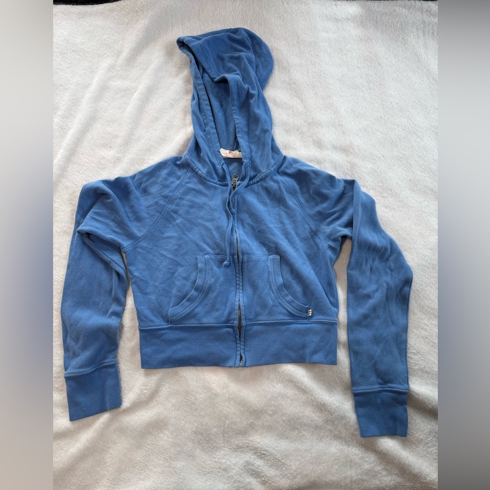 Vintage Aeropostale cropped zip up lightweight hoodie